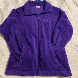 Women's Columbia Dark Purple Zip Up Fleece